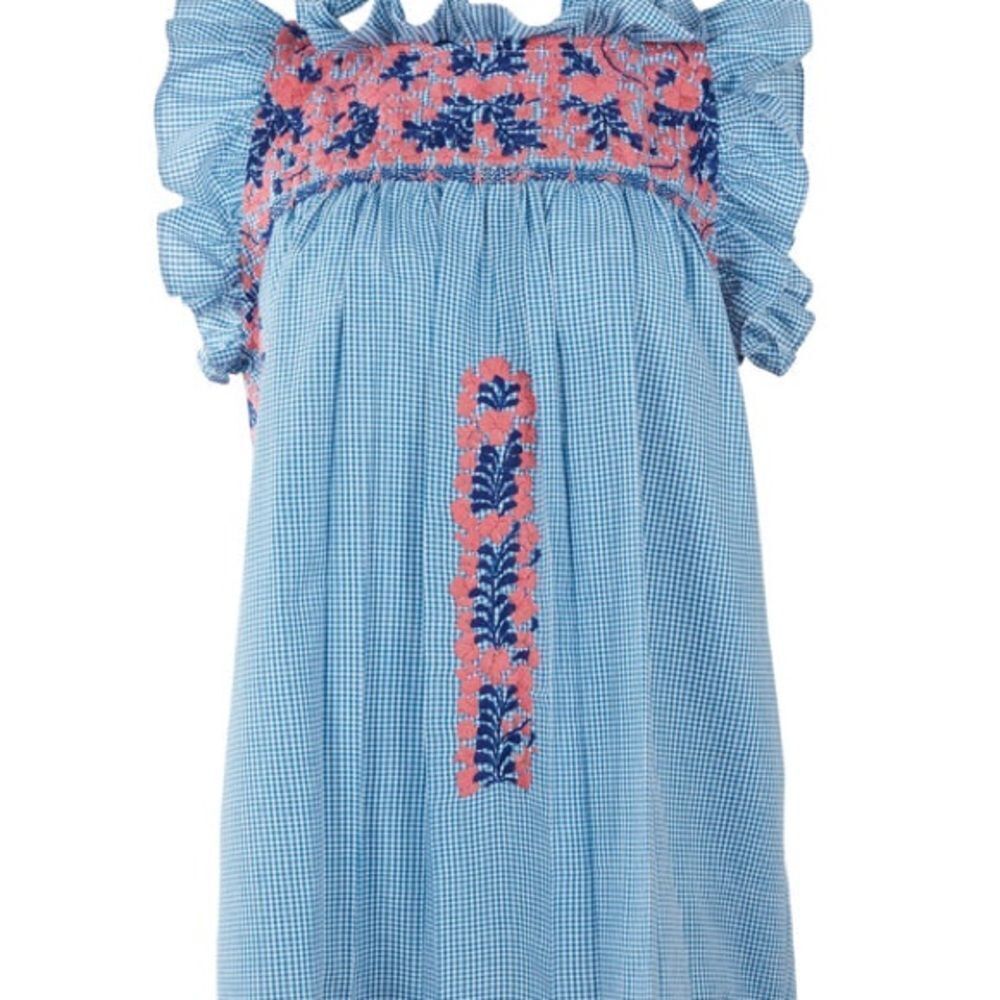 Mi Golondrina OLIVIA BLOUSE Olivia Cardo boho embroidered coastal size small